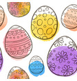 hand drawn easter seamless pattern vector image vector image