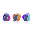 set of 3d modern icons vector image