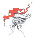smoking girls vector image