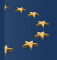 european union flag stars in 3d vector image vector image
