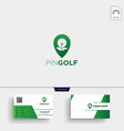 golf location or map logo template and business vector image