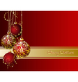 red christmas card vector image