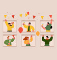 online party video call virtual meeting vector image
