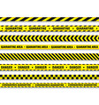 quarantine zone warning tape novel coronavirus vector image vector image