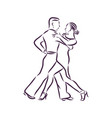 hand made sketch tango dancers use vector image