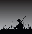 hunter in the night vector image vector image