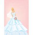 bride with roses vector image