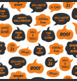 halloween speech bubbles black and orange comic vector image
