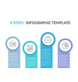 infographic template with 4 steps vector image vector image