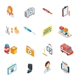 doctor icon isometric set vector image vector image