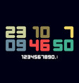 numbers font sport with and numeric vector image vector image