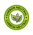 carbon neutral icon stamp co2 energy monoxide vector image vector image