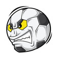cartoon football angry face vector image