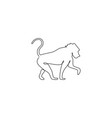 one single line drawing baboon for company vector image