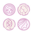 female logos vector image