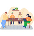 happy family mother father son and daughter vector image