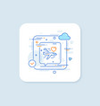 honeymoon travel line icon love trip sign vector image vector image