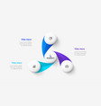 cycle diagram with 3 options or steps slide vector image vector image