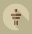 flat modern design with shadow icons inukshuk vector image vector image