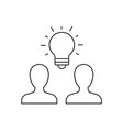 group people brainstorming outline icon vector image vector image