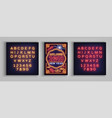 happy chinese new year 2018 poster in a neon style vector image vector image
