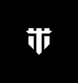 initial based clean and minimal letter letter th vector image vector image