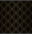 art deco pattern seamless gold and black vector image