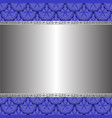 silver background with antique pattern vector image vector image