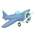 vintage plane in cartoon style child airplane toy vector image vector image