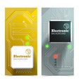 electronic board banners set vector image