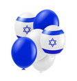 israel flag in the shape of a balloon vector image