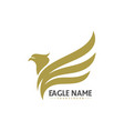 flying eagle logo design creative vector image