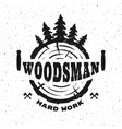 lumberjack emblem t-shirt design vector image