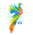 colorful fantasy bird vector image vector image