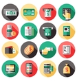 atm icon set vector image