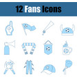 fans icon set vector image