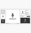 podcast microphone icon web symbol logo template vector image