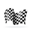 checkered racing waving flag modern wavy black vector image