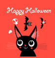 funny cat for halloween vector image vector image