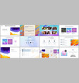 minimal presentations portfolio templates vector image