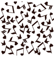 music note heart bird vector image vector image