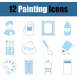 painting icon set vector image