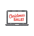 christmas sale lettering and typography elements vector image