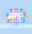 3d seo optimization vector image vector image