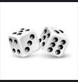dices on a white background vector image