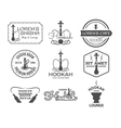 hookah labels badges and design elements vector image