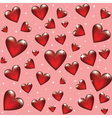 seamless background with glass heart vector image vector image