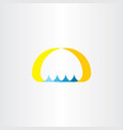 water logo waves tourism symbol element sign vector image vector image