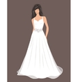 woman in wedding dress vector image vector image