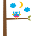 cute owl card vector image